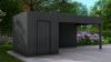 Poolhouse Trendy 200x300 cm + luifel 400 cm - compleet zwart gecoat
