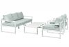 Textileen loungeset Buffalo wit | lichtgrijze kussens - Hoofddorp