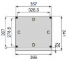 Plattegrond overkapping Premium L 360x310 cm 