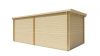 Tuindeco Hasse Blokhut 300x300 cm + luifel 300 cm 28 mm vuren honing geïmpregneerd