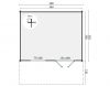 Tuindeco Marbella Blokhut 380x320 cm 34 mm vuren bruin geïmpregneerd