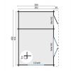 Tuindeco Santander Blokhut 300+150x300 cm - honing geïmpregneerd