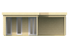 Tuindeco Bridgend Hoekblokhut met overkapping 380+298x380+298 cm 70 mm vuren honinggeel geïmpregneerd