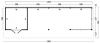 Lariks/Douglas Kapschuur Bergen XL type 11 zwart 1302x452 cm plattegrond