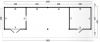 Lariks/Douglas Kapschuur Bergen XL type 12 zwart 1302x452 cm plattegrond
