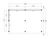 Kapschuur Billund XL Type 2 Red Class Wood 600x460 cm - zwart gespoten