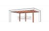 Buitenverblijf Verona 575x400 cm - Plat dak model links