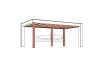 Buitenverblijf Verona 575x335 cm - Plat dak model rechts