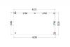 Trendhout Buitenverblijf Verona 625x335 cm - Plat dak model rechts