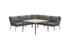 Garden Impressions lounge/dining set Bali 4-delig carbon black/natural rotan/mystic grey