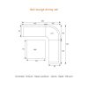 Garden Impressions lounge/dining set Bali 4-delig carbon black/natural rotan/mystic grey