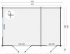 Tuindeco Fraga Blokhut 450x300 cm 34 mm vuren bruin geïmpregneerd
