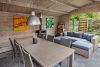 Tuindeco Mokka Blokhut 400x400 cm + luifel 500 cm 40 mm vuren bruin geïmpregneerd