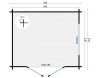 Blokhut Gadsby 40 mm onbehandeld 300x250 cm