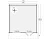 Tuindeco Salamanca blokhut 500x500 cm 34 mm vuren honing geïmpregneerd