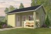 Tuindeco Edelweiss chalet 600x510 cm 70 mm vuren grijs geïmpregneerd