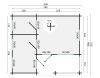 Tuindeco Edelweiss chalet 600x510 cm 70 mm vuren grijs geïmpregneerd