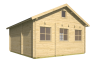 Tuindeco Edelweiss chalet 600x510 cm 70 mm vuren grijs geïmpregneerd