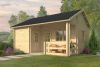Tuindeco Edelweiss chalet 600x510 cm 70 mm vuren red class wood geïmpregneerd