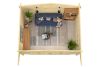 Tuindeco Blackpool blokhut 440x340 cm + luifel 90 cm 58 mm vuren groen geïmpregneerd