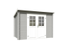 Outdoor Life Nadia Blokhut 295x195 cm 28 mm vuren Platinum Grey-Wit gecoat