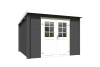 Outdoor Life Nadia Blokhut 295x295 cm 28 mm vuren Carbon Grey-Wit gecoat