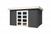 Blokhut Mikkel 380x275 cm - Carbon Grey-Wit gecoat second