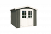 Outdoor Life Ingo Blokhut 250x250 cm 28 mm vuren Coating Green-Grey-Wit gecoat
