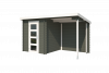Outdoor Life Jelle Blokhut 390x195 cm 28 mm vuren Green Grey-Wit gecoat