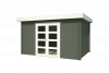 Blokhut Mikkel 380x275 cm - Green Grey-Wit gecoat second