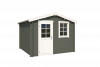 Blokhut Nina 275x275 cm - Green Grey-Wit gecoat second