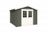 Outdoor Life Norah Blokhut 295x295 cm 28 mm vuren Green Grey-Wit gecoat