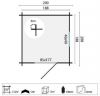 Plattegrond Blokhut Argo 200x200 cm - geïmpregneerd
