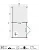 Plattegrond blokhut/tuinhuis Brenda