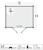 Plattegrond blokhut/tuinhuis Klair