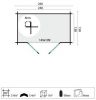 Blokhut Malva 260x150 cm - Geïmpregneerd plattegrond