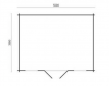 Tuindeco Parijs Blokhut 500x380 cm 44 mm vuren red class wood geïmpregneerd
