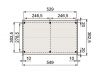 Douglasvision DIY zadeldak 530x300 cm geïmpregneerd plattegrond