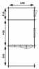 Plattegrond blokhut/tuinhuis W440x440 plattegrond