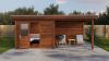 Lugarde Select Modern tuinhuis met overkapping Nunspeet 300x300cm + 300cm - Bruine olie