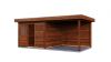 Lugarde Select Modern tuinhuis met overkapping Nunspeet 300x300cm + 300cm - Bruine olie