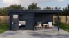 Lugarde Select Modern tuinhuis met overkapping Nunspeet 300x300cm + 300cm - Zwarte olie