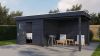 Lugarde Select Modern tuinhuis met overkapping Nunspeet 300x300cm + 300cm - Zwarte olie