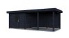 Lugarde Select Modern tuinhuis met overkapping Lelystad 300x300cm + 400cm - Zwarte olie