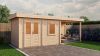 Lugarde Select Modern tuinhuis met overkapping Neerkant 388x250cm + 300cm - Onbehandeld