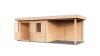 Lugarde Select Modern tuinhuis met overkapping Neerkant 388x250cm + 300cm - Onbehandeld