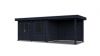 Lugarde Select Modern tuinhuis met overkapping Neerkant 388x250cm + 300cm - Zwarte olie
