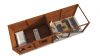 Lugarde Select Modern tuinhuis met overkapping Dronten 388x250cm + 400cm - Bruine olie