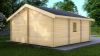 Dubbele garage 44 mm - 595x595 cm - onbehandeld