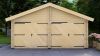 Dubbele garage 44 mm - 595x595 cm - onbehandeld